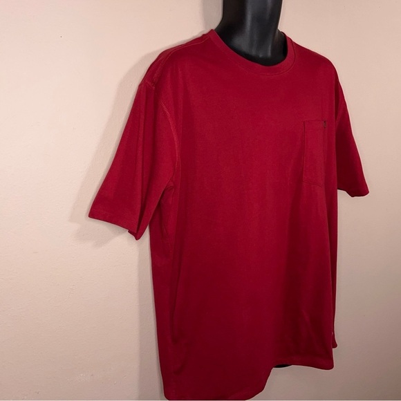 XL Noble Outfitters Red Classic Work Tee Mens Short Sleeve Opaque Heavy Cotton - Picture 10 of 14